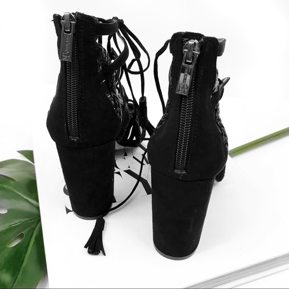 Jessica Simpson lace up black heels - Picture 3 of 4